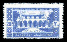 ** Grand Liban: N°188a, 20pi Bleu Sans La Surcharge, TTB (signé Calves/certificat)   Cote: 420 Euros  ... - Unused Stamps