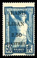 ** Grand Liban: N°21, 2,50 Pi Sur 50c: "G" Maigre à "GRAND", SUP (certificat)   Cote: 409 Euros  ... - Unused Stamps