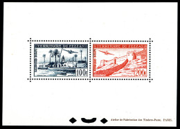 ** Fezzan: N°6/7, La Paire De 1951 Sur Feuillet Dentelé Gommé. SUP (certificat)   Cote: 1200... - Unused Stamps