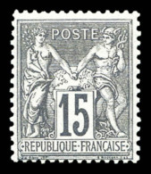 ** N°77, 15c Gris Type II, Très Frais. TTB (signé Calves/certificats)      Qualité: ** - 1876-1898 Sage (Type II)