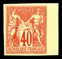 * N°70a, 40c Rouge-orange Type I Non Dentelé, Bdf. SUP (signé Calves/certificat)   Cote: 350... - 1876-1878 Sage (Typ I)