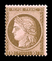 ** N°54, 10c Brun Sur Rose, Fraîcheur Postale, SUP (certificat)      Qualité: ** - 1871-1875 Ceres