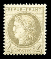 * N°51a, 4c Gris-jaunâtre, TB (signé/certificat)   Cote: 525 Euros   Qualité: * - 1871-1875 Ceres