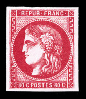 * N°49b, 80c Rose Vif, TB (certificat)   Cote: 1000 Euros   Qualité: * - 1870 Ausgabe Bordeaux