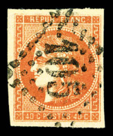 O N°48d, 40c Rouge Sang Clair, Jolie Nuance. TB (signé Calves/certificat)   Cote: 1000 Euros  ... - 1870 Ausgabe Bordeaux