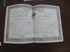 Nomination 16/05/1834 Lieutenant Lefebre De Mont-Joie Villers Les Nancy Cie D'Infanterie De La Garde Nationale Autaograp - Dokumente