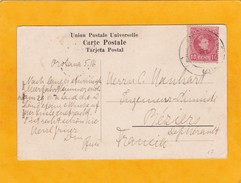 1909 - CP Du Maroc Espagnol Vers Béziers, France - Vue : Casablanca - Porte De La Marine - Affrt 10 Cent. - Maroc Espagnol