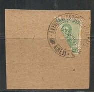 ARGENTINA - 1921 San Martin 3c. BISECTADO  En Fragmento - Lettres & Documents