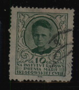 POLAND 10GR MARIE SKLODOWSKA CURIE RADIOLOGY INSTITUTE FUNDRAISING LABEL USED CHEMISTRY NOBEL PRIZE WINNER - Vignetten