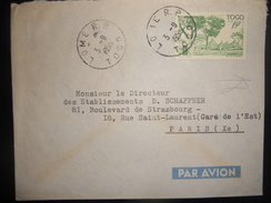 Togo Lettre De Lome 1955 Pour Paris - Storia Postale