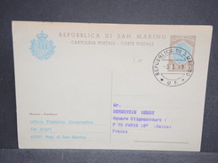 SAINT MARIN - Entier Postal De L 'office Philatélique Gouvernemental En 1969 Pour Paris - L 6484 - Entiers Postaux