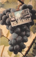 69-VILLEFRANCHE-SUR-SAONE- RUE NATIONALE , SOUVENIR DES VENDANGES DANS LE BEAUJOLAIS - Villefranche-sur-Saone