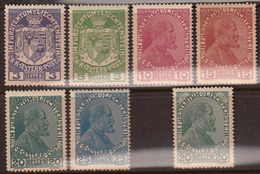Liechtenstein 1917-18 Full Set, Mint Mounted, Sc# 4-9, 10 - Unused Stamps