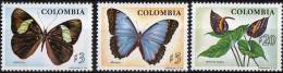 COLOMBIE: Papillons Fleurs ( Yvert 692/94) ** Neuf Sans Charniere. MNH - Papillons