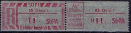 GERMANY #   65 GERA 1. - R- & V- Labels