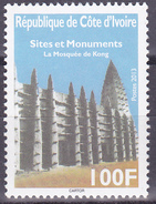 Timbre-poste Neuf** - N° 1259 (Yvert) - Sites Et Monuments La Mosquée De Kong - RCI 2013 - Ivory Coast (1960-...)