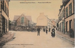 29 - CHATEAUNEUF DU FAOU - Place Saint Michel - Châteauneuf-du-Faou