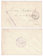 CACHET MILITAIRE CAD "TRESOR ET POSTES * 181 * " LETTRE 1917 FM GUERRE WW1 GRIFFE OFFICIER + CHEF PARC DU GENIE ARMÉE - Guerre De 1914-18