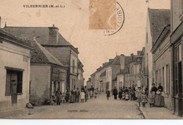 Villebernier.. Très Animée Belle Vue Du Bourg - Thouarce