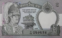 Népal - 2 Rupees - Roi Birendra Bir Bikram - Léopard - NEUF - Népal