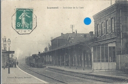 NORD - 59 -  JEUMONT -  Gare - Intérieur - Les Quais Avec Train - Jeumont
