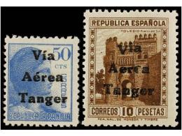 ** COLONIAS ESPAÑOLAS: TANGER. Ed.128/41. SERIE Completa, RARA Sin Fijasellos. F. Farache Y Cert. SORO. Cat.... - Autres & Non Classés