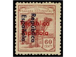 * COLONIAS ESPAÑOLAS: SAHARA. Ed.42Db Y 44Db. 40 Cts. Azul Y 60 Cts. Violeta,... - Other & Unclassified