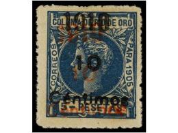 * COLONIAS ESPAÑOLAS: RIO DE ORO. Ed.55hha. 10 Cts. S. 5 Pesetas Azul. HABILITACIÓN DOBLE... - Andere & Zonder Classificatie