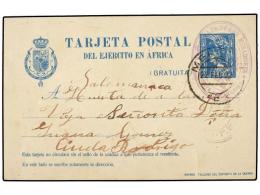 MARRUECOS. 1922. MELILLA A CIUDAD RODRIGO. Tarjeta Postal Del Ejército De África, Circulada Con La... - Other & Unclassified