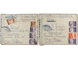 MARRUECOS. 1945. TANGER A USUMBURA (Ruanda Urundi). Dos Cartas Circuladas Por Correo Aéreo Vía... - Other & Unclassified
