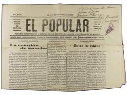 MARRUECOS. Ed.106f. 1933. LARACHE A BRUSELAS. Periódico EL POPULAR Circulado Con Sello De 2... - Autres & Non Classés