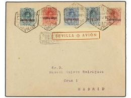 MARRUECOS. 1925. LARACHE A MADRID. Serie Completa Circulada Por Correo Aéreo, Al Dorso Llegada. - Autres & Non Classés