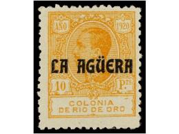 * COLONIAS ESPAÑOLAS: LA AGUERA. Ed.13. 10 Pts. Amarillo. MUY BONITO. Cat. 127€. - Other & Unclassified