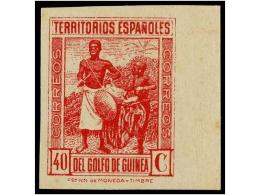 ** COLONIAS ESPAÑOLAS: GUINEA. Ed.266cc. 40 Cts. Rosa CAMBIO DE COLOR Sin Dentar. No... - Autres & Non Classés