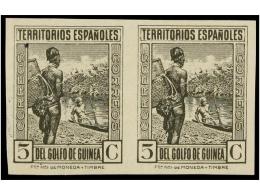 ** COLONIAS ESPAÑOLAS: GUINEA. Ed.264s. 5 Cts. Castaño Claro. Pareja SIN DENTAR.... - Otros & Sin Clasificación