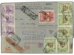 COLONIAS ESPAÑOLAS: GUINEA. Ed.259k (5), 259L, 265 (3). 1941. BATA A HOLANDA. 20 Cts. Lila (3) Y... - Other & Unclassified