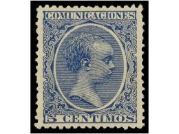 ** ESPAÑA. Ed.215. 5 Cents. Azul. Centraje Perfecto. PIEZA DE LUJO. - Autres & Non Classés