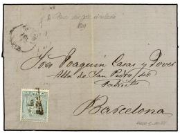 ESPAÑA. Ed.133. 1873 (1 Julio). HARO A BARCELONA. 10 Cts. Verde, PRIMER DÍA DE... - Autres & Non Classés