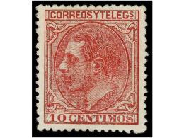 (*) ESPAÑA. Ed.202. 10 Cts. Carmín. PIEZA DE LUJO. - Autres & Non Classés