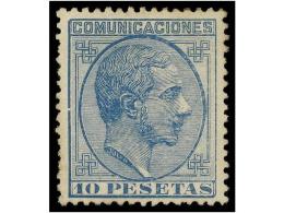 (*) ESPAÑA. Ed.199. 10 Pts. Azul. MAGNÍFICO EJEMPLAR. Excelente Centraje. Cat. 575€. - Altri & Non Classificati