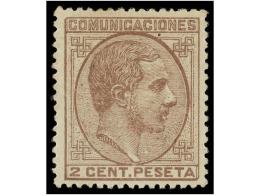 * ESPAÑA. Ed.190. 2 Cts. Malva. PIEZA DE LUJO. Cat. 53€. - Other & Unclassified