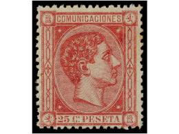 ** ESPAÑA. Ed.166. 25 Cts. Rosa. PIEZA DE LUJO. Cat. 89€. - Altri & Non Classificati