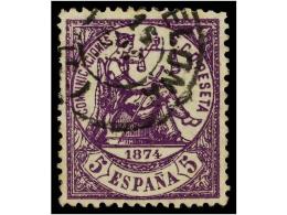 ° ESPAÑA. Ed.144. 5 Cts. Violeta, Mat. Fechador De Barcelona. Color Excepcional. LUJO. - Other & Unclassified