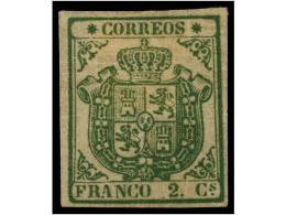 * ESPAÑA. Ed.32. 2 Cuartos Verde. Color Fresco, Conserva Toda Su Goma Original. Leves Pliegues... - Other & Unclassified