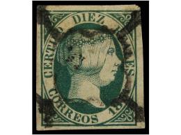 ° ESPAÑA. Ed.11. 10 Reales Verde. Márgenes Excepcionales. PIEZA DE LUJO. Cert. GRAUS Y... - Sonstige & Ohne Zuordnung