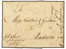 ESPAÑA: PREFILATELIA. 1764 (10 Abril). CÁDIZ A MADEIRA. Circulada Privadamente. Manuscrito ´By... - Other & Unclassified
