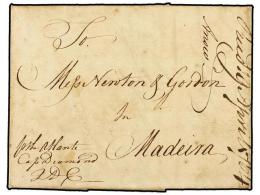 ESPAÑA: PREFILATELIA. 1764 (10 Abril). CÁDIZ A MADEIRA. Circulada Privadamente. Manuscrito ´By... - Andere & Zonder Classificatie