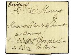 ESPAÑA: PREFILATELIA. 1757. CADIZ A FRANCIA. Marca ANDALUCIA/LA ALTA (nº 7) Y Marca Manuscrita... - Otros & Sin Clasificación