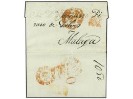 ESPAÑA: PREFILATELIA. 1847. CÓRDOBA A MÁLAGA. Al Dorso Marca LISTA Y O.... - Other & Unclassified