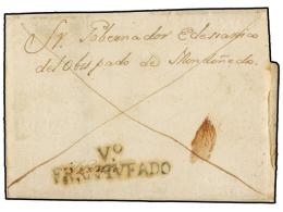 ESPAÑA: PREFILATELIA. (1822 CA.). Envuelta Completa Sin Texto Dirigida A MONDOÑEDO. Marca... - Altri & Non Classificati